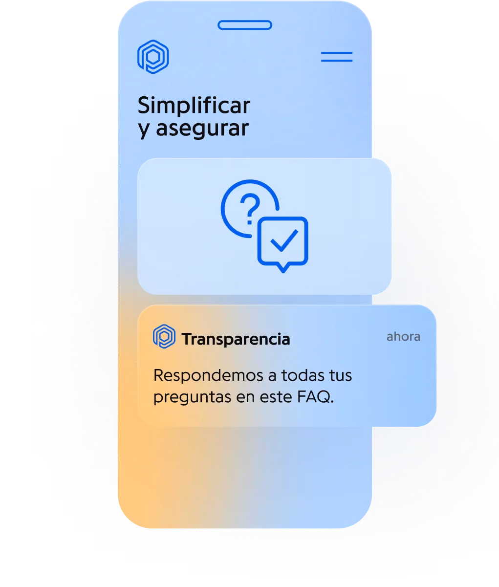 App Protected: pantalla de FAQ con un mensaje sobre transparencia
