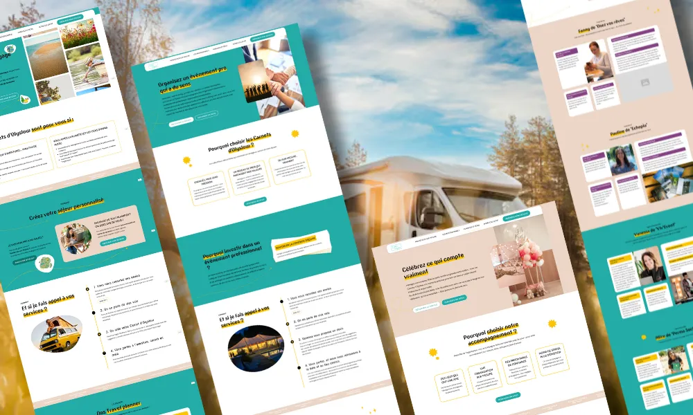 Maquette responsive du site internet Les Carnets d'Olyslow par Mahalo Digital
