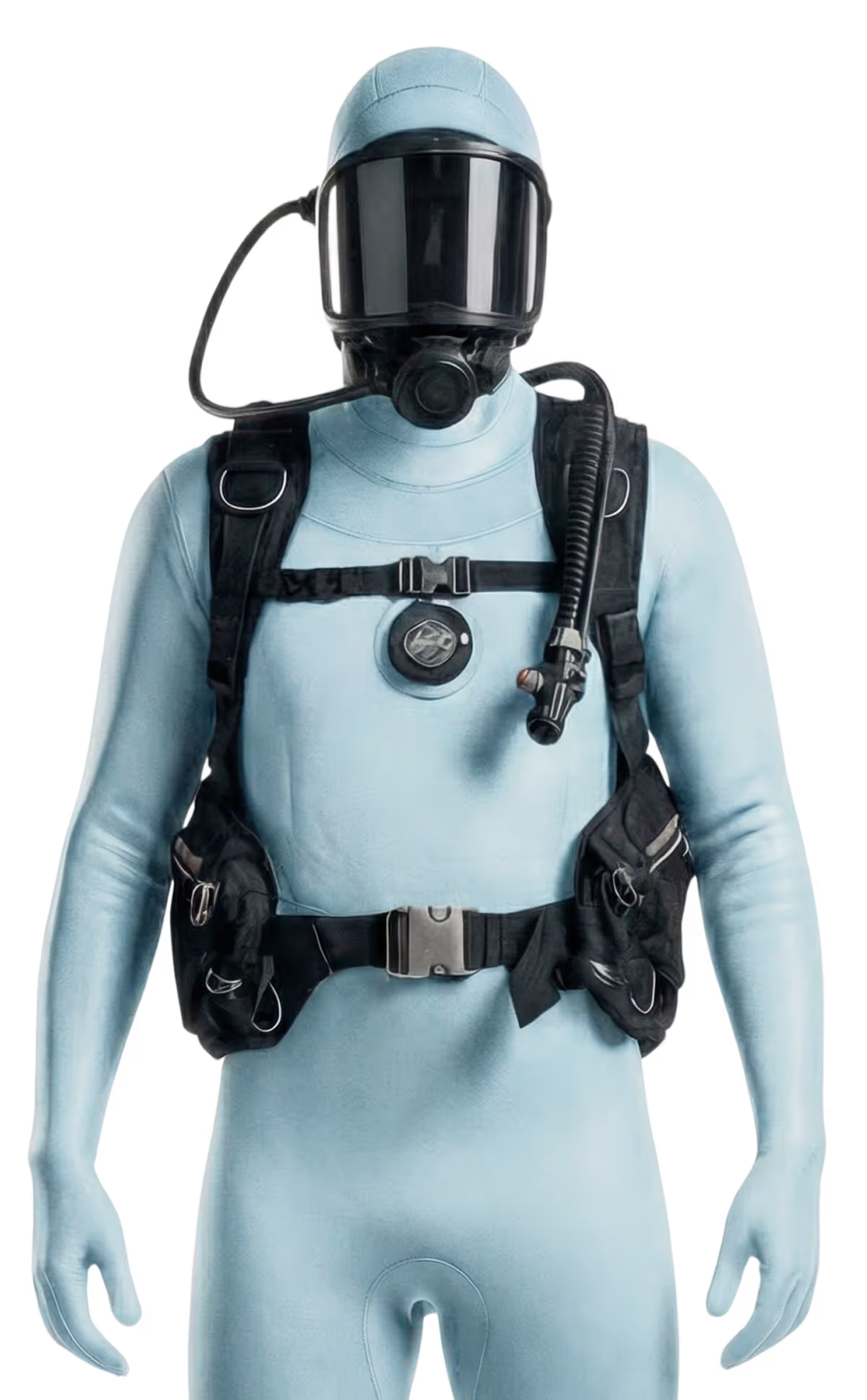 AI search optimization content strategist in a light teal wetsuit.