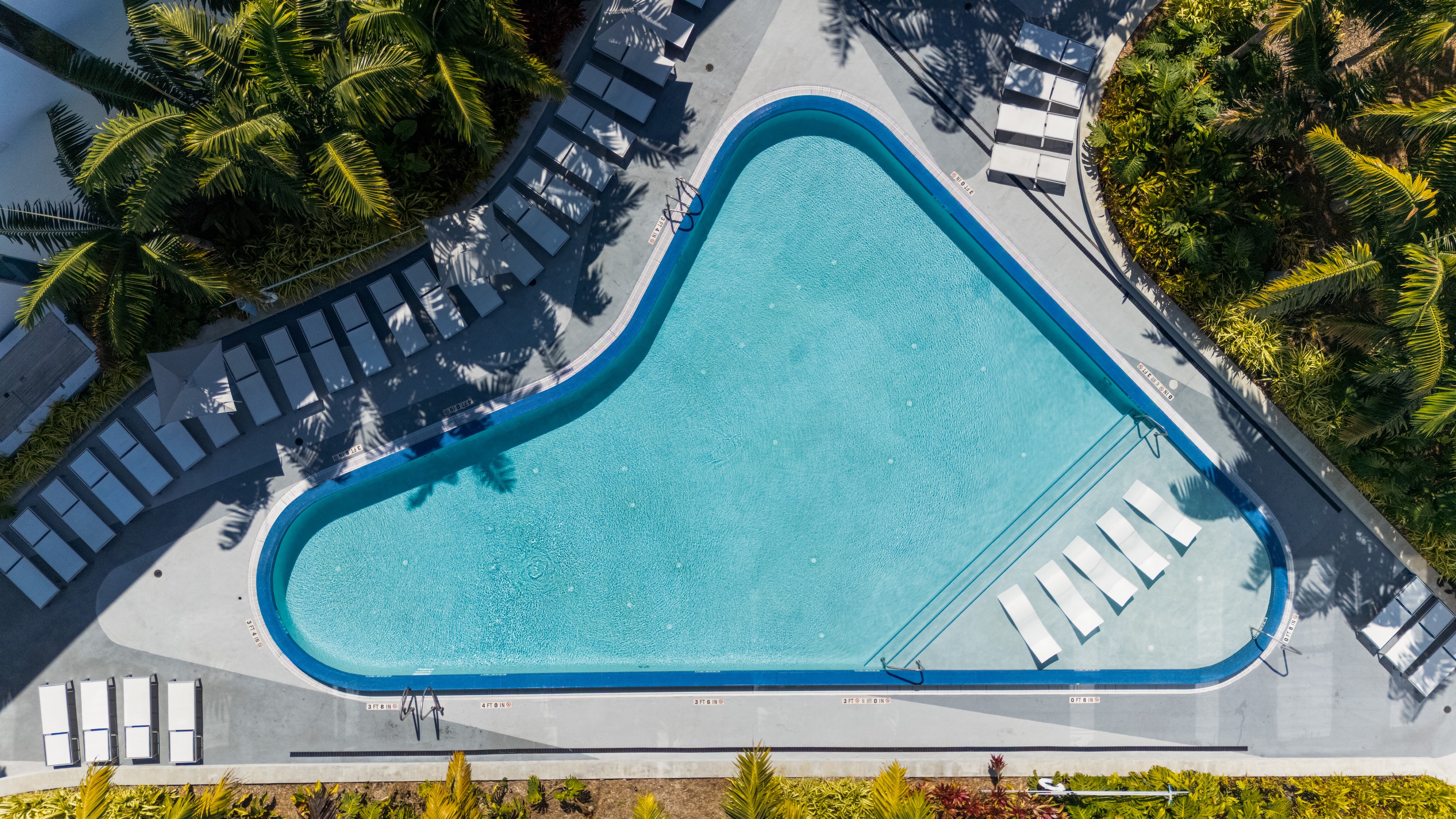 Aerial view of pool
