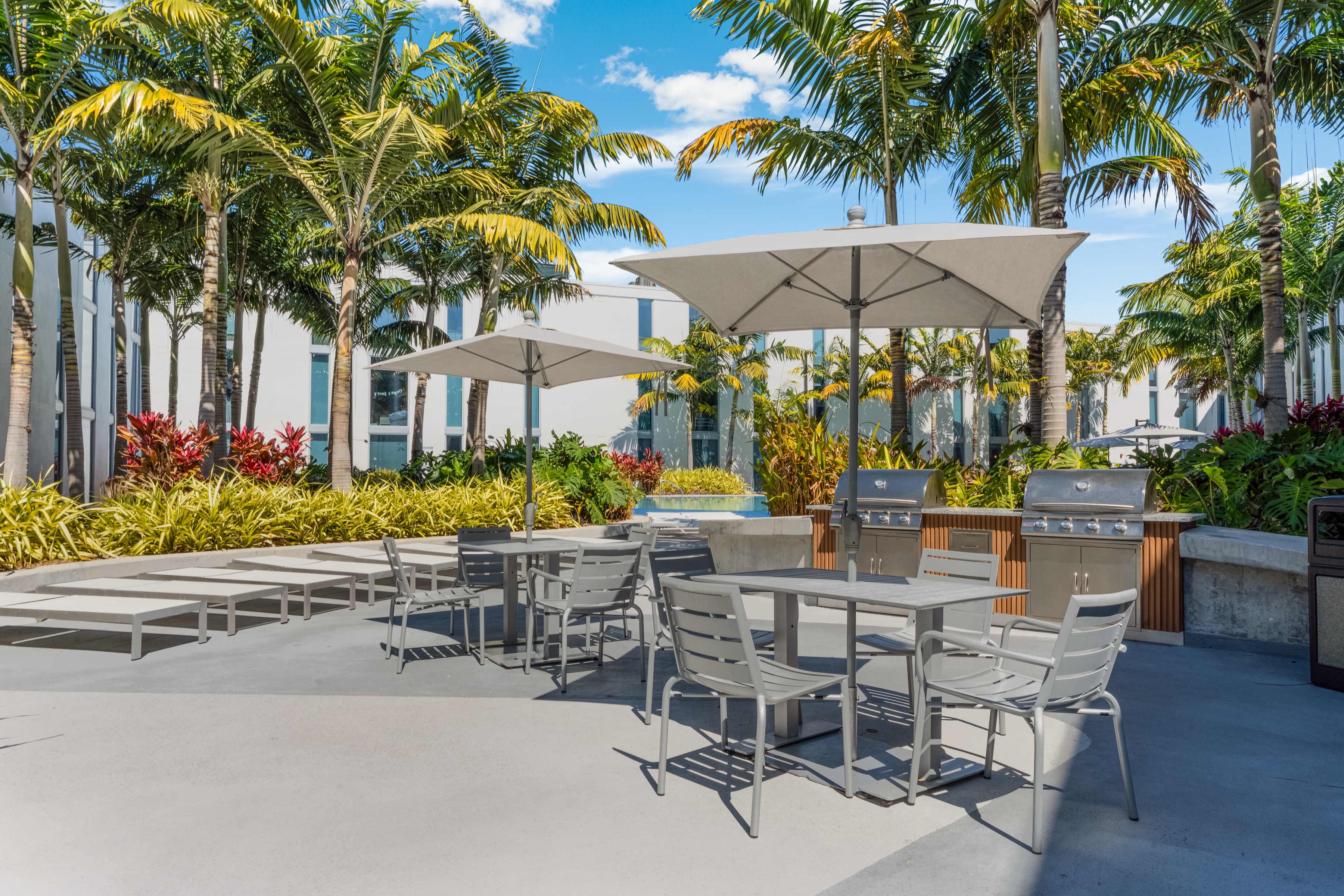 Grilling area and outdoor seating