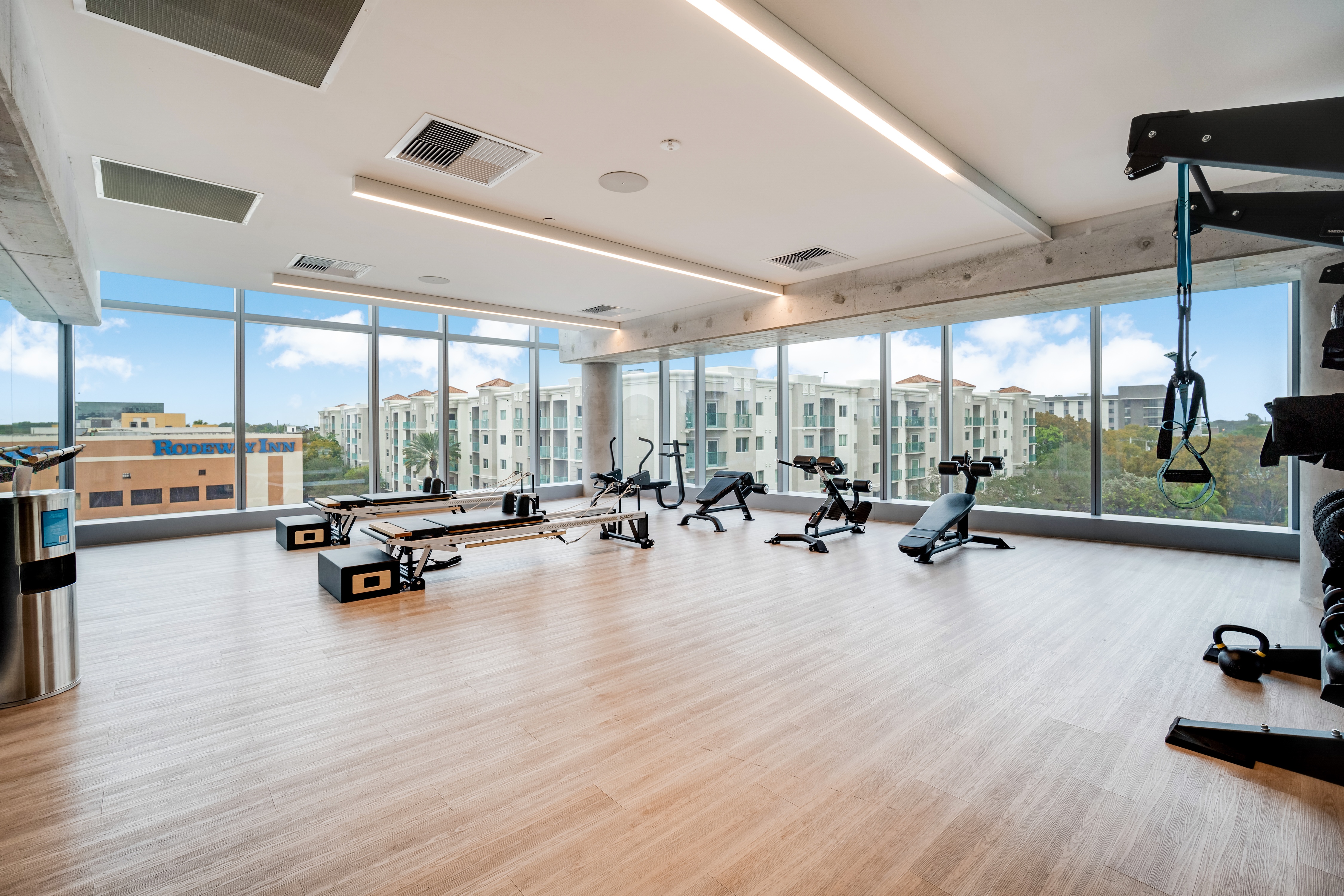 Pilates and workout room