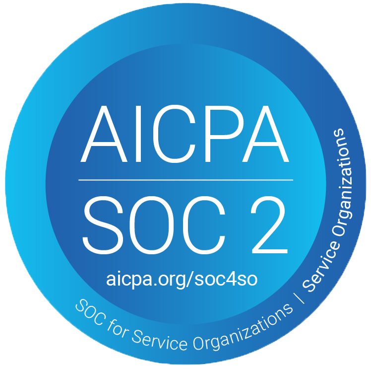 AICPA SOC 2 compliance badge - links to SOC for Service Organizations overview