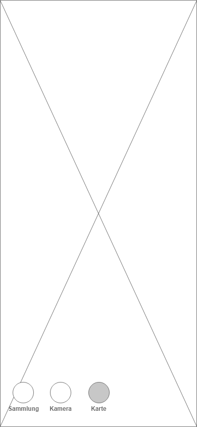 Low fidelity MockUp, die Karte