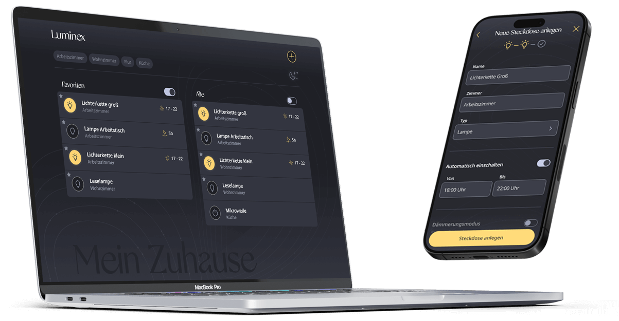 Desktop und Mobil MockUp der Luminex Anwendung