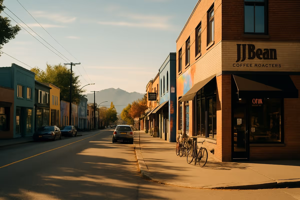 Mount Pleasant bietet viele Cafés und eine tolle Atmosphäre - Ein Muss für einen Besuch während deines Sprachaufenthalts in Vancouver