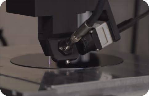 SirenOpt plasma sensor probe measuring a wafer surface