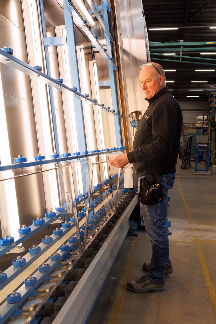 Isolatieglas-productielijn van Heuvelglas en Glashandel Marcel