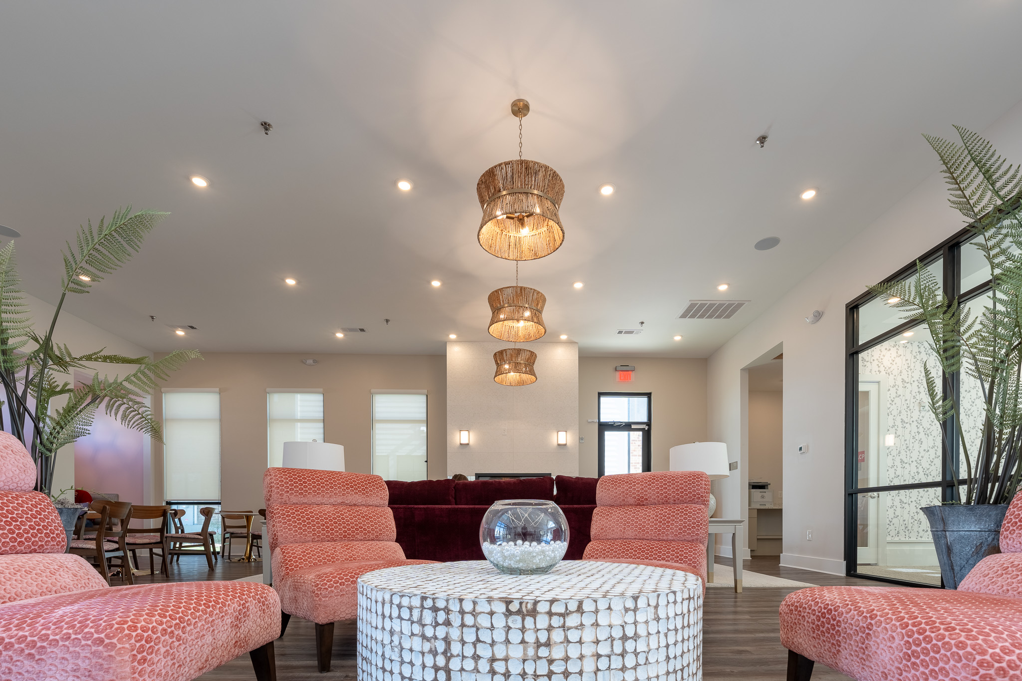 Clubhouse with furnished seating area