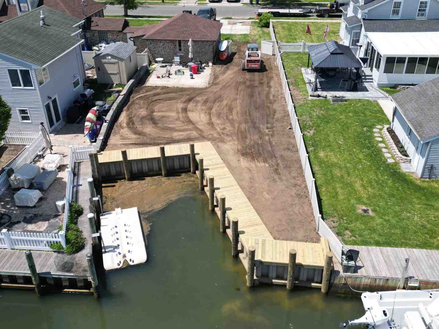 custom waterfront deck - deck builders Massapequa