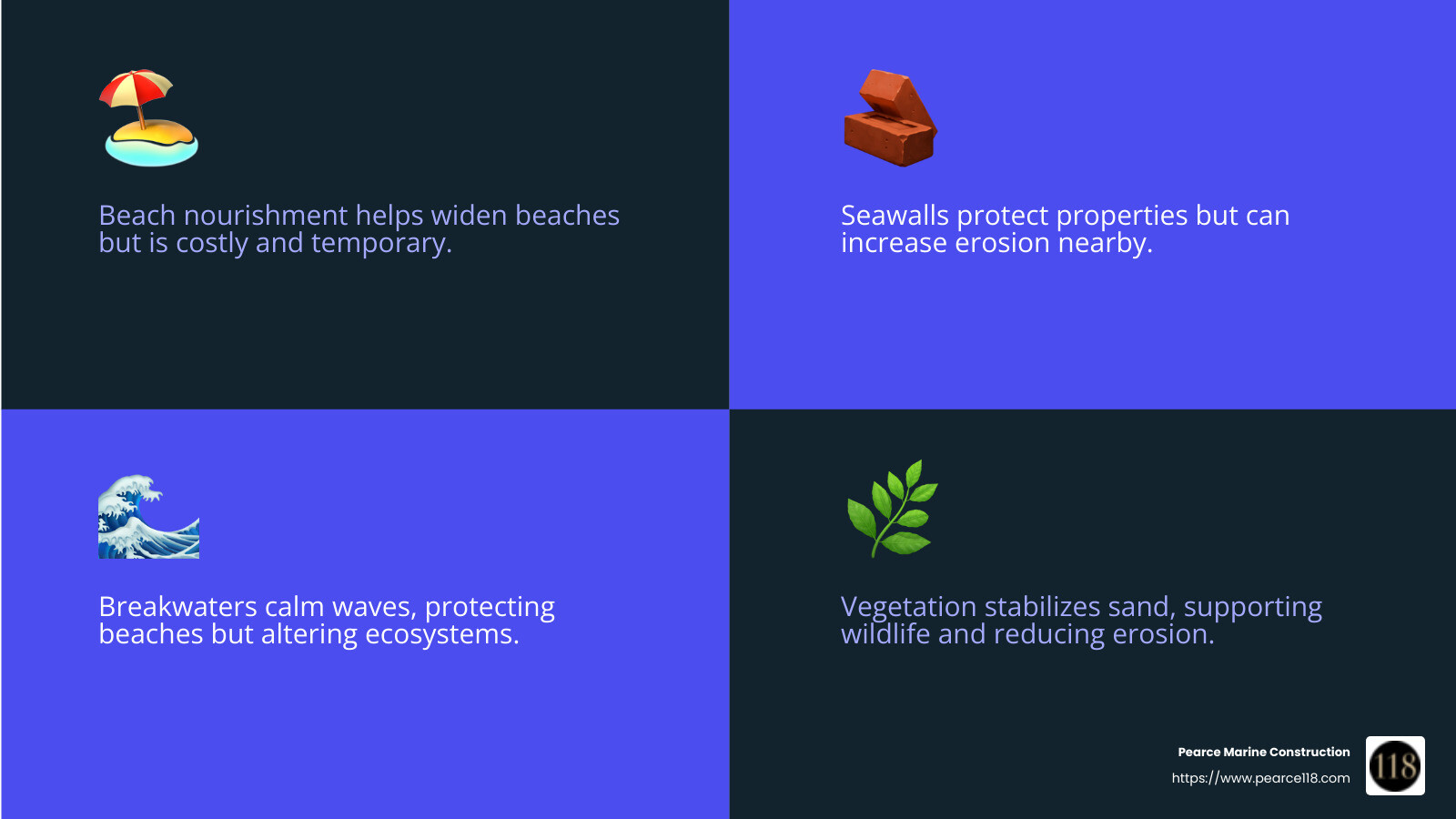 Coastal Erosion Protection Methods - Coastal erosion protection infographic 4_facts_emoji_blue