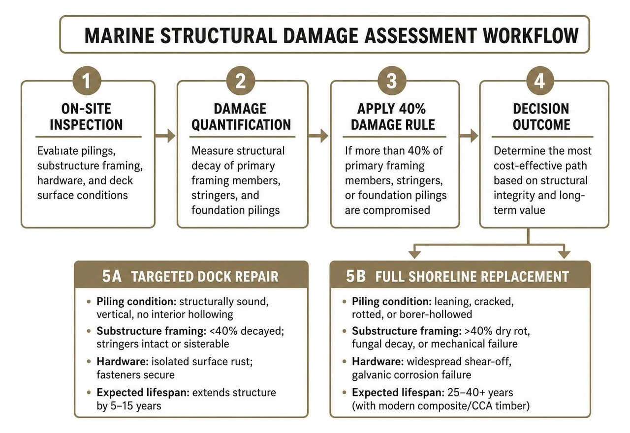 Marine structural damage assessment workflow Marine structural damage assessment workflow