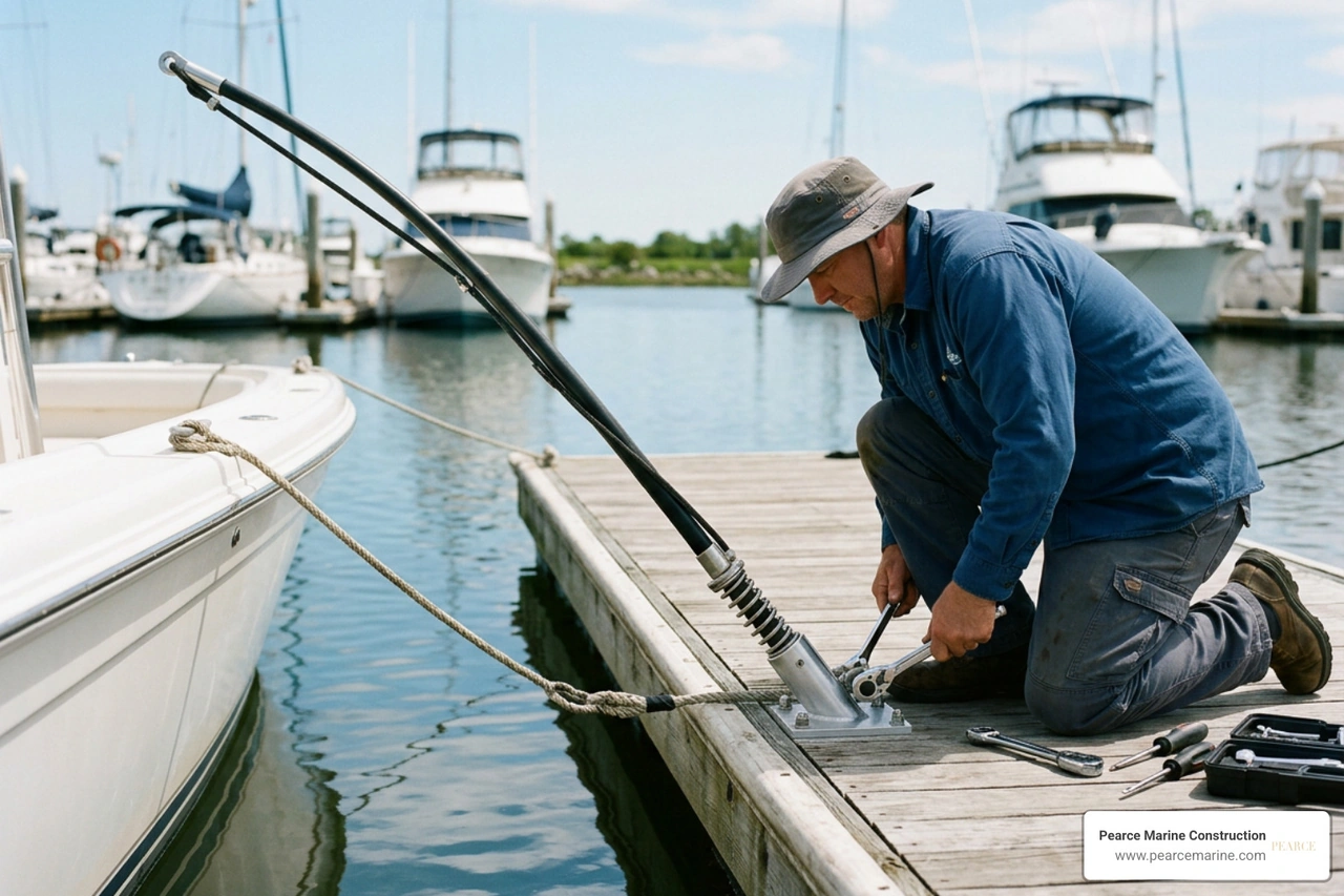 dock whips installation