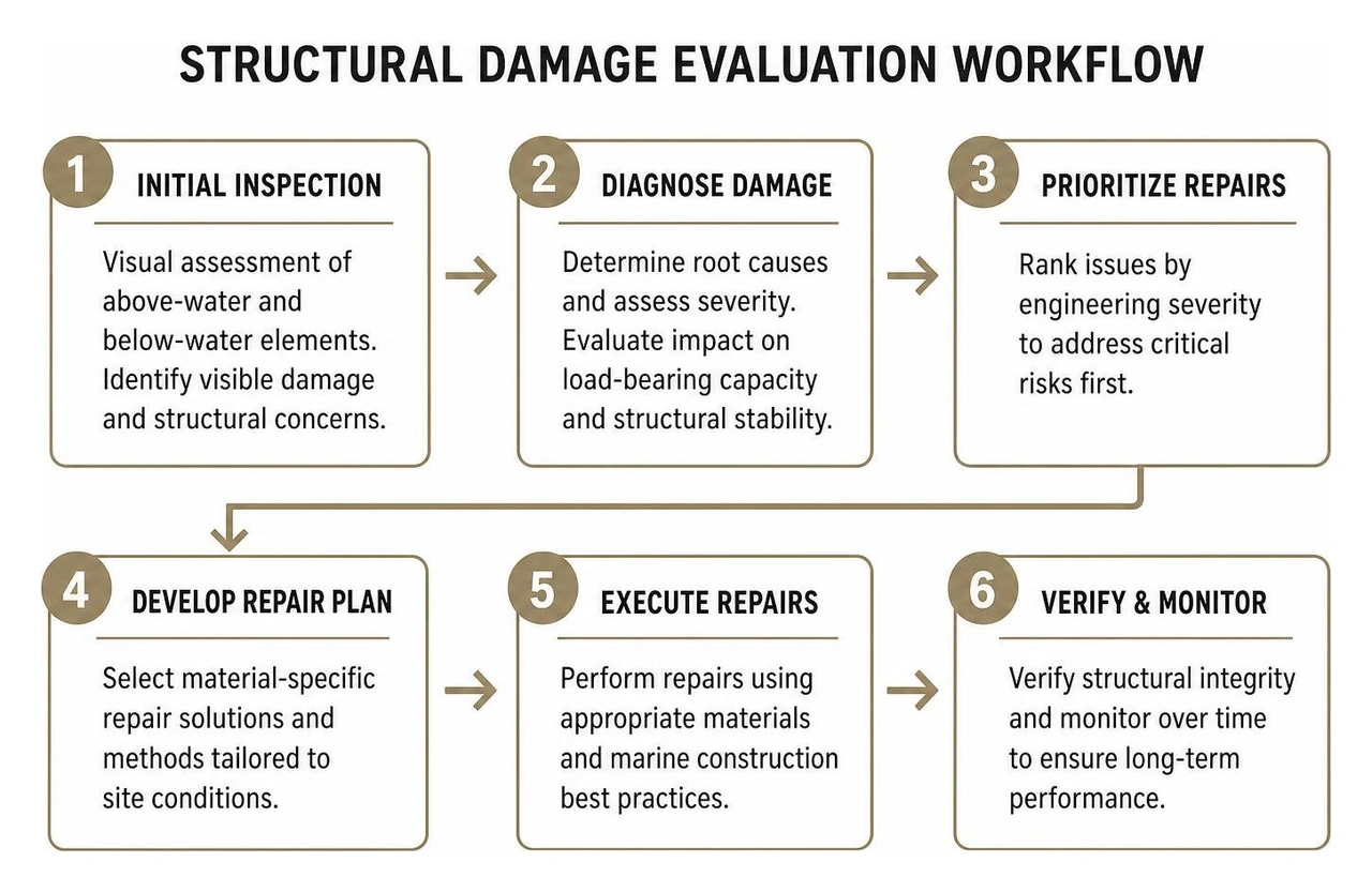 Structural damage evaluation workflow Structural damage evaluation workflow