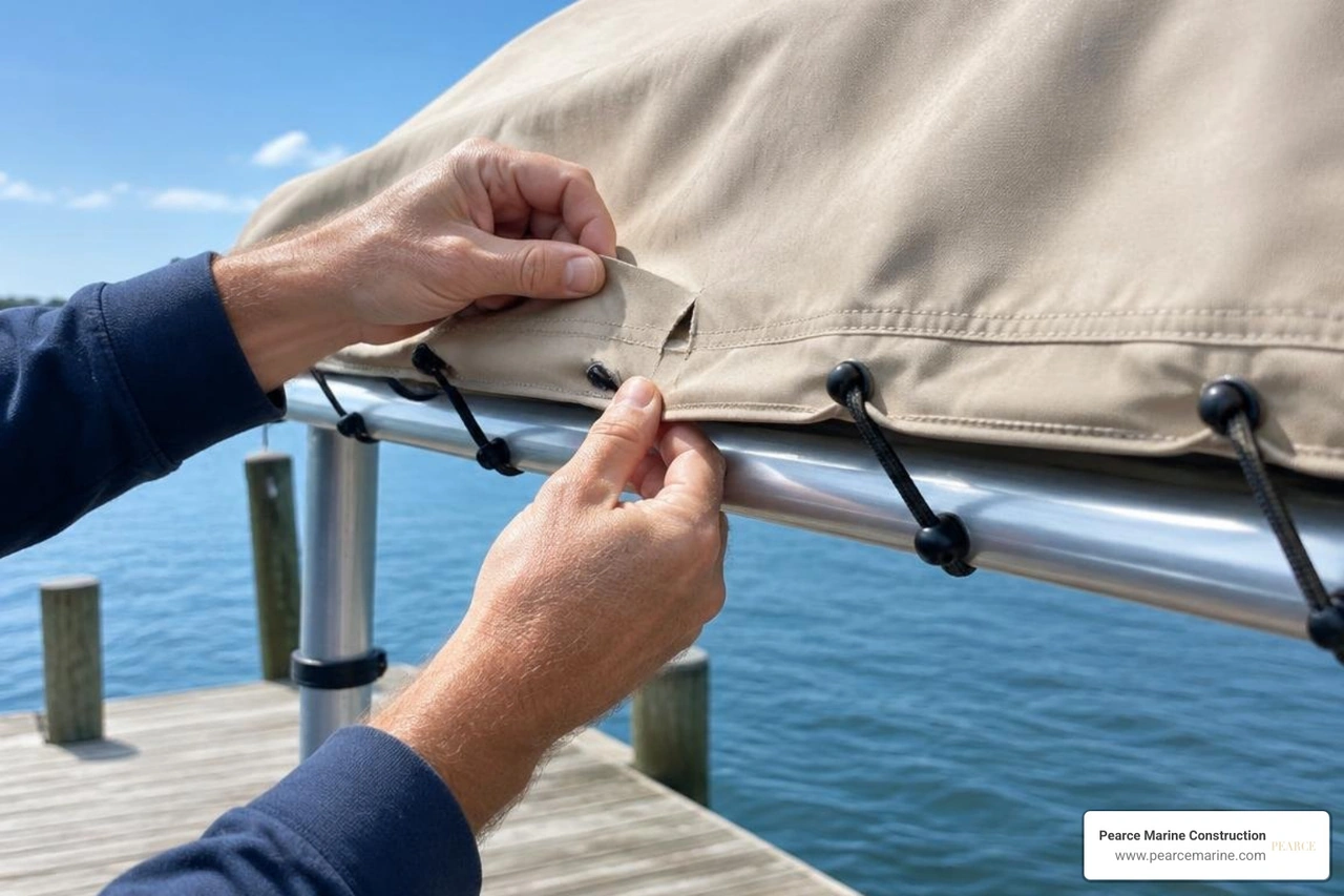 boat lift canopy repair