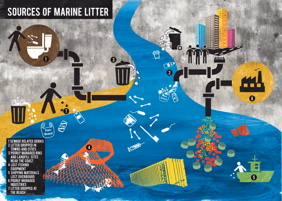 SAS sources of marine litter