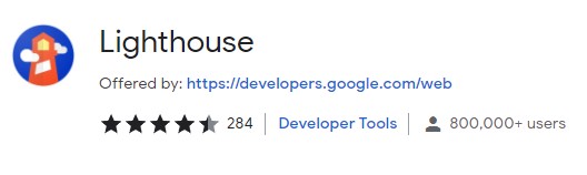 A representation of a real website in Google Lighthouse