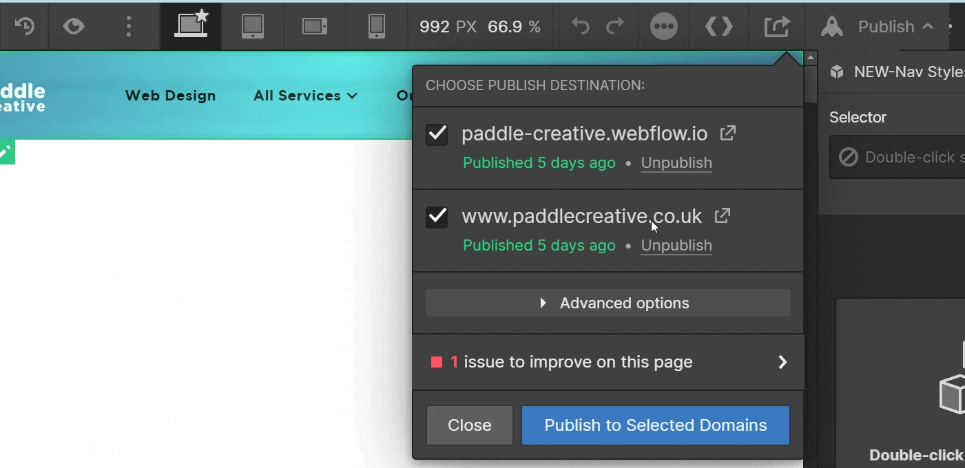 Webflow hosting integrated with AWS
