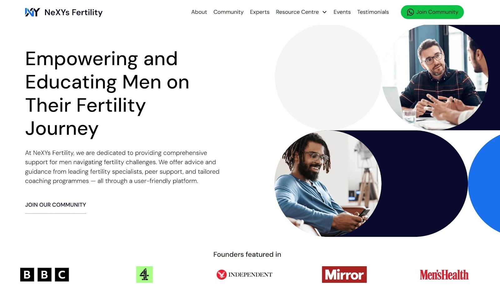nexyt ferility webflow maintenance example