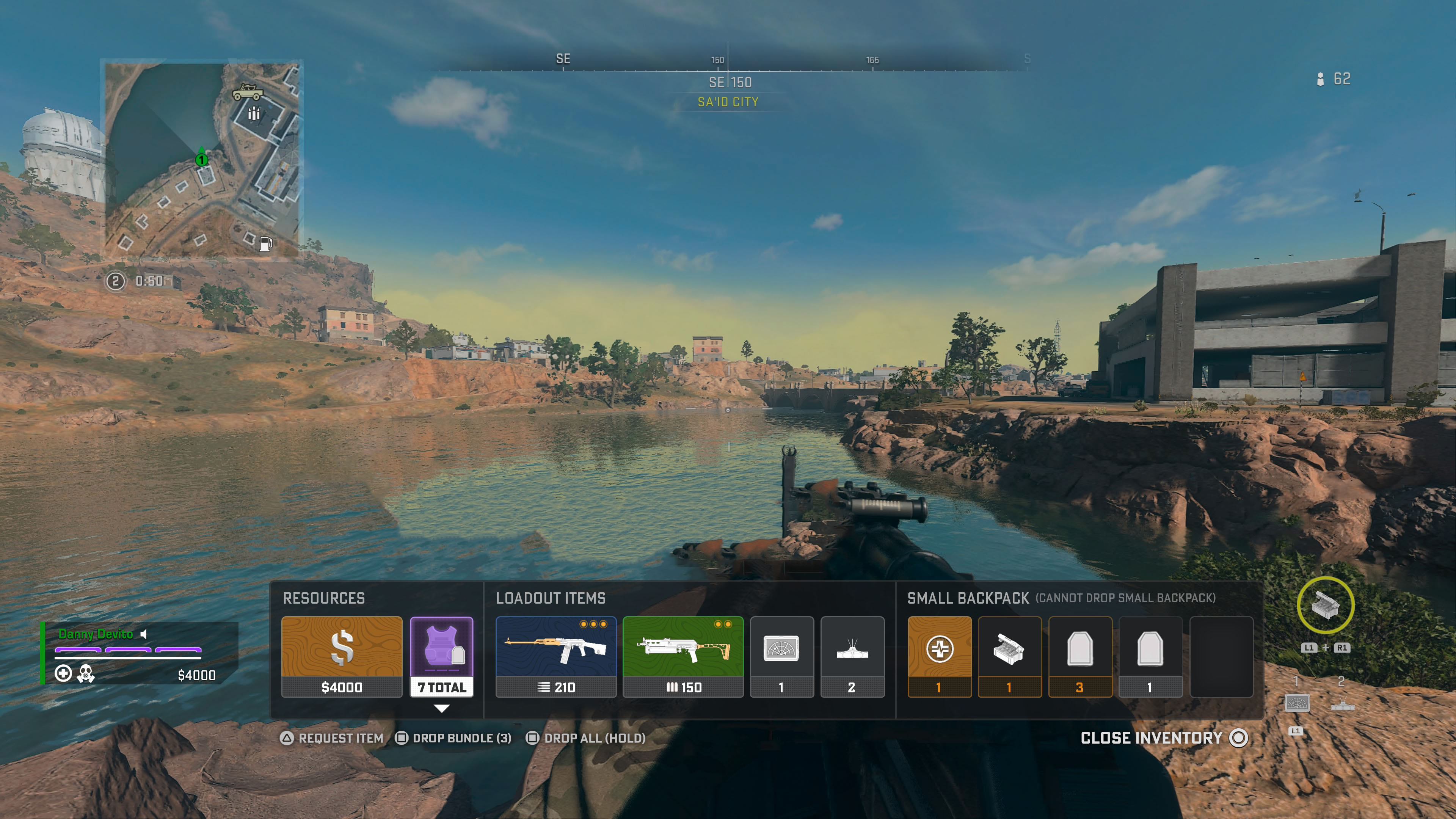 Warzone backpack inventory screen UI concept by HarrisonMakesThings