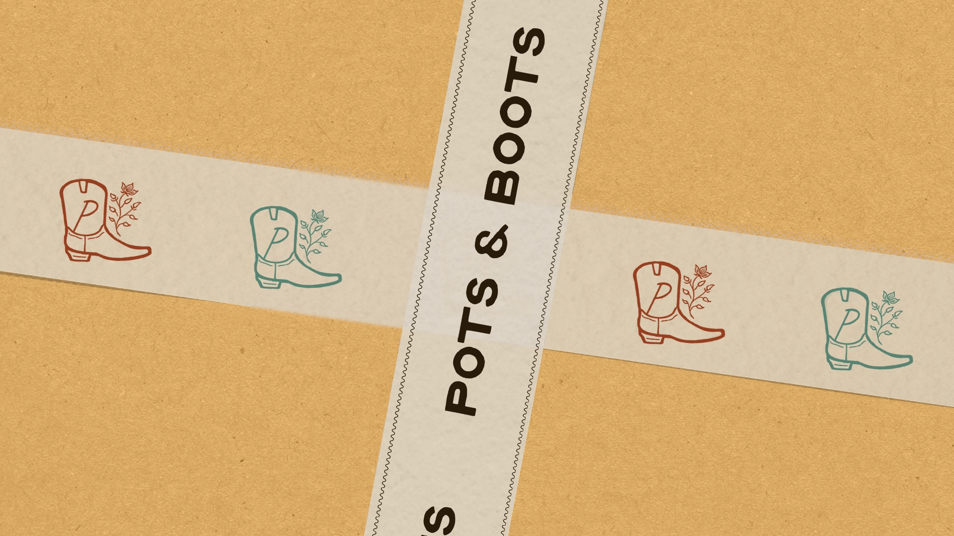 Pots & Boots handcrafted Southern leather goods brand identity concept by Topographic