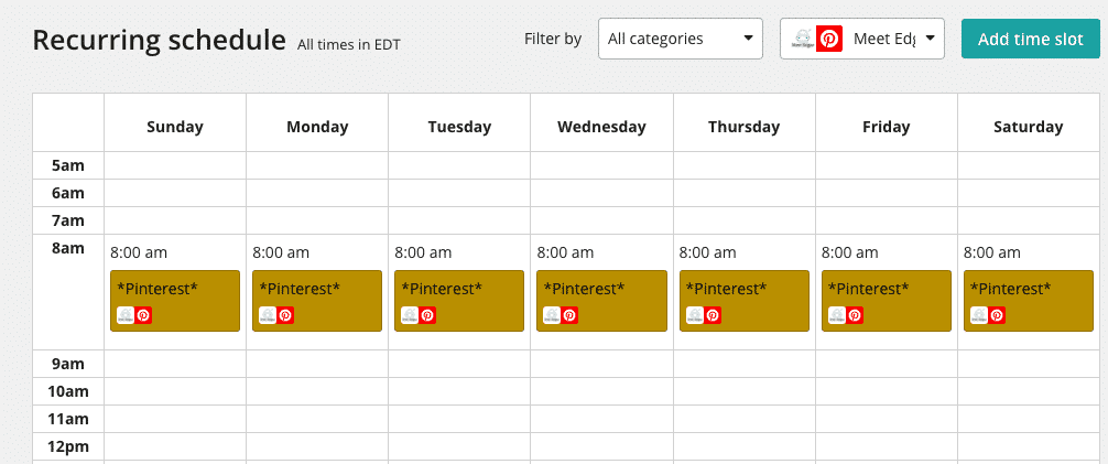 pinterest schedule