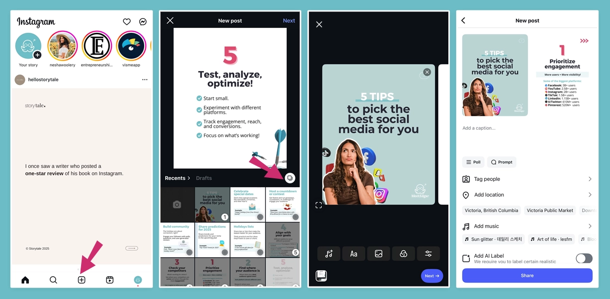 Tutorial: How to create an Instagram Carousel
