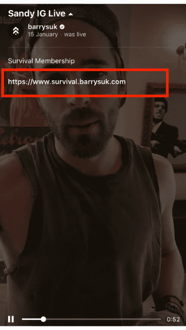 IGTV Link in Caption