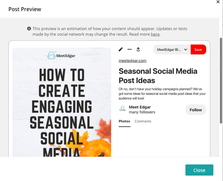 schedule pinterest pin preview
