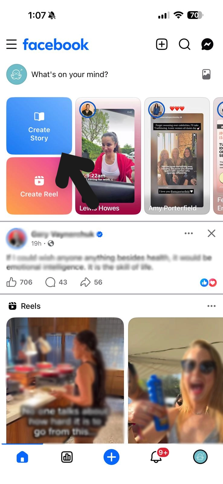 how to create fb story screenshot