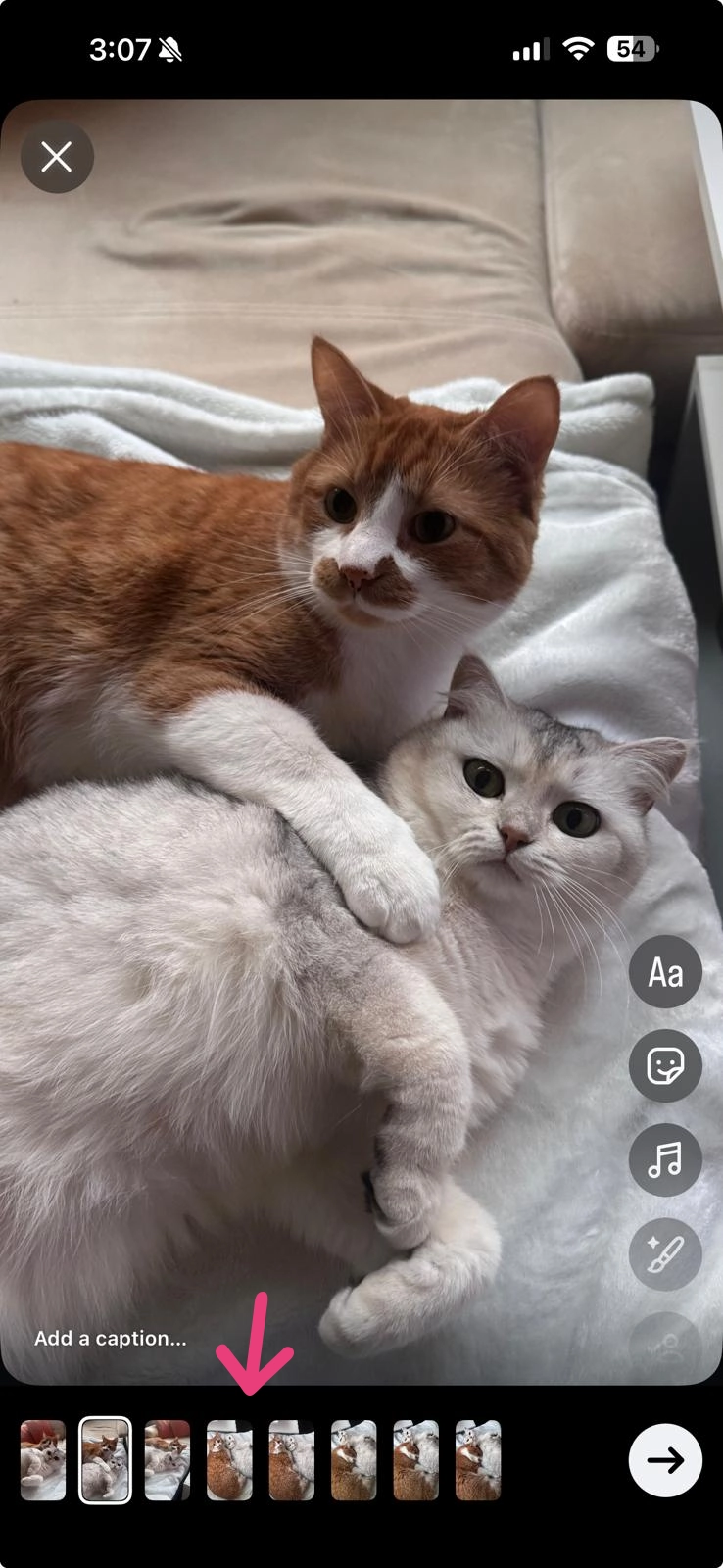 Instagram App Stories: Editing multiple photo stories 