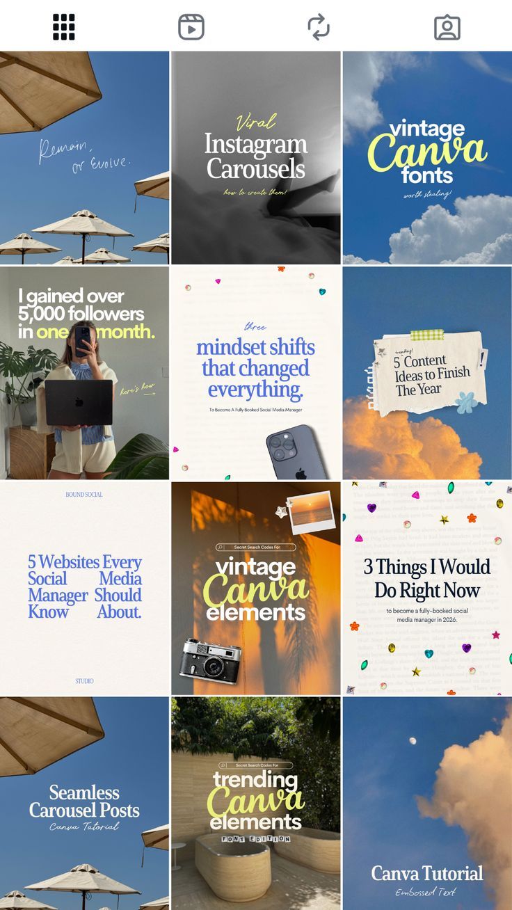 This may contain: an iphone screen showing the different font styles and colors in various pictures, including umbrellas