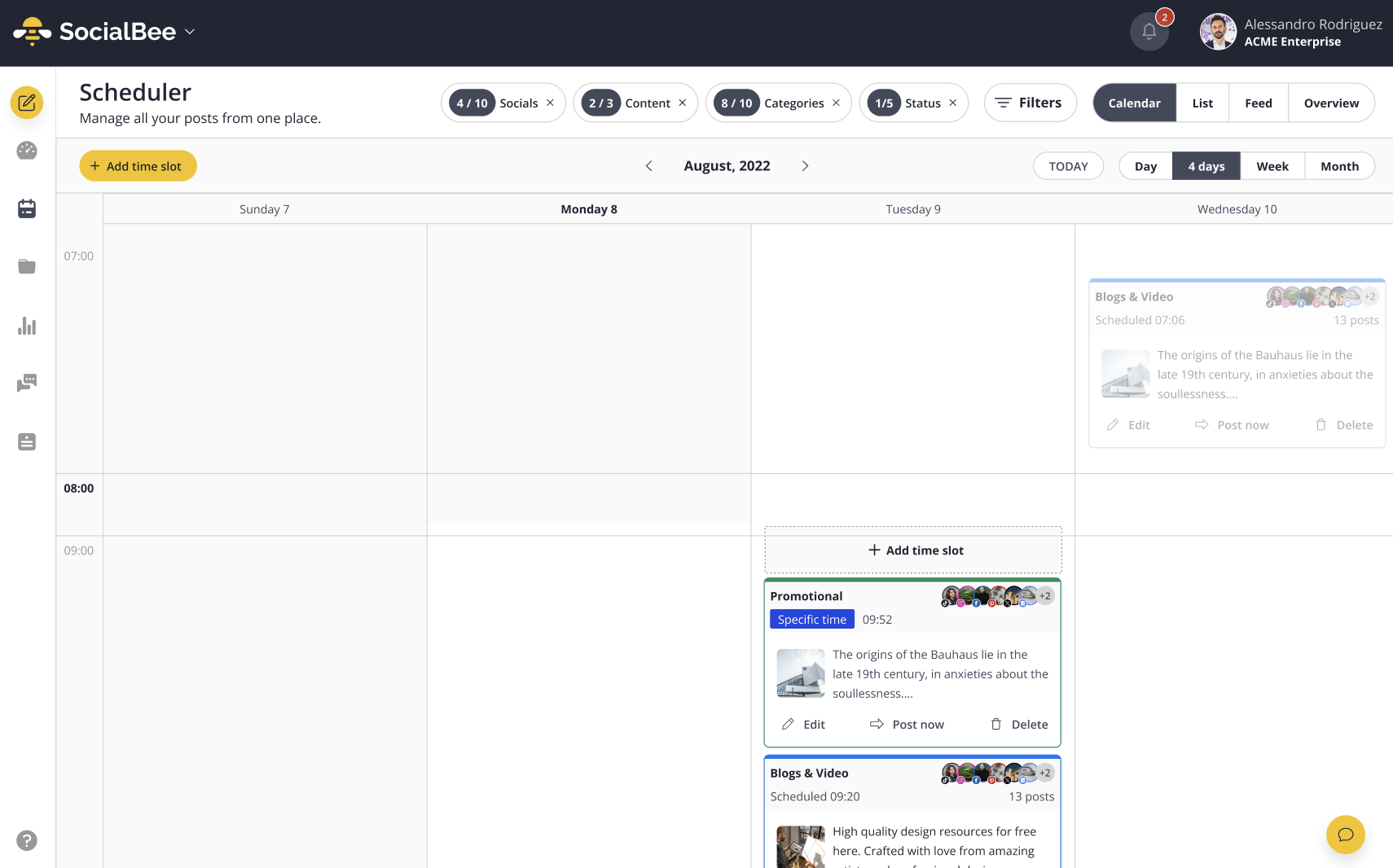 SocialBee screenshot
