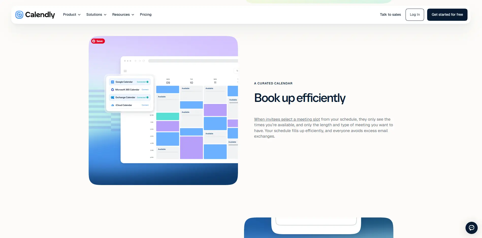 Calendly booking page