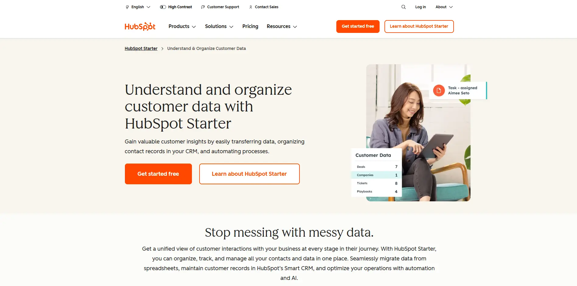 HubSpot CRM deals website