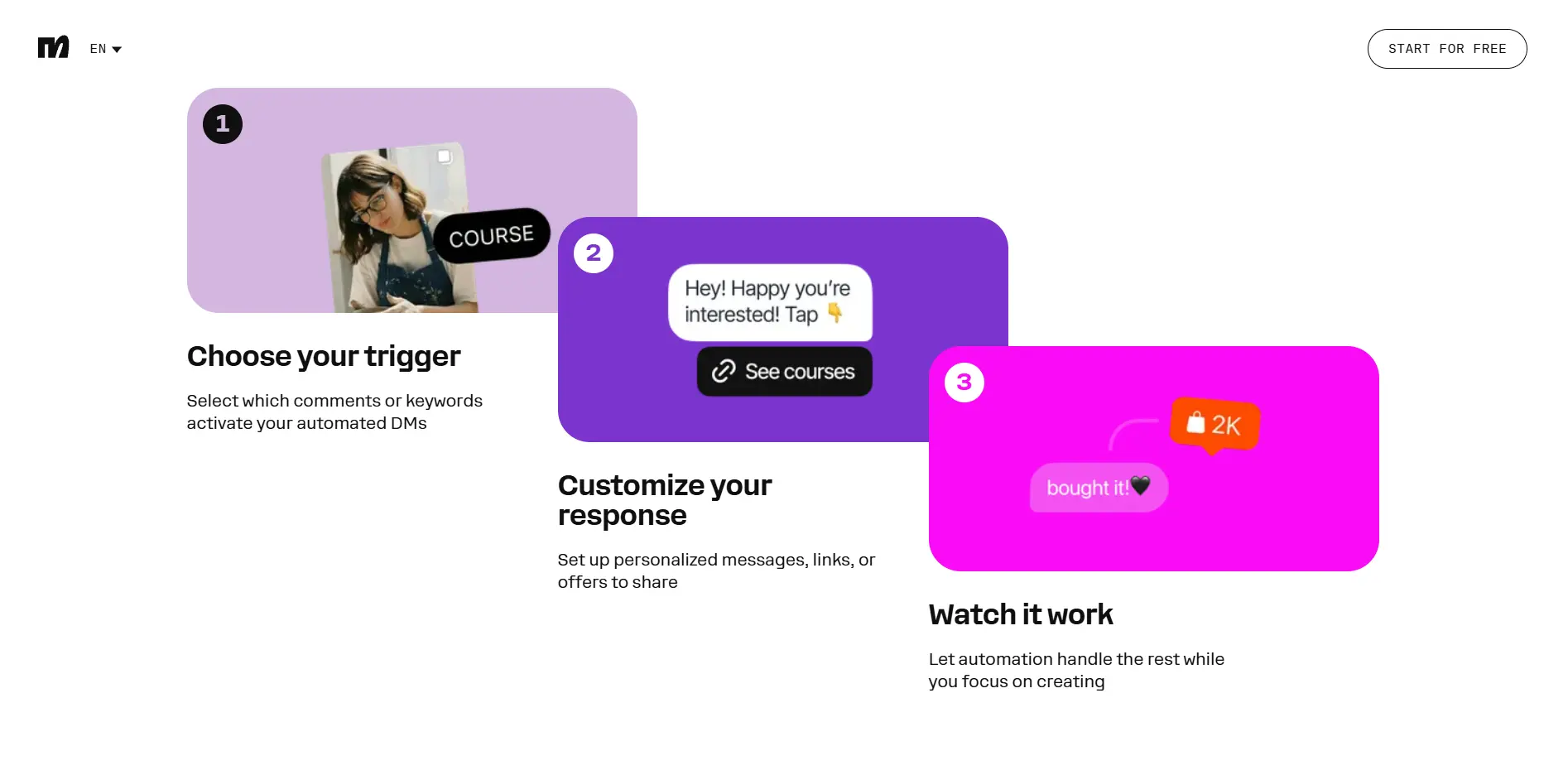 Manychat website