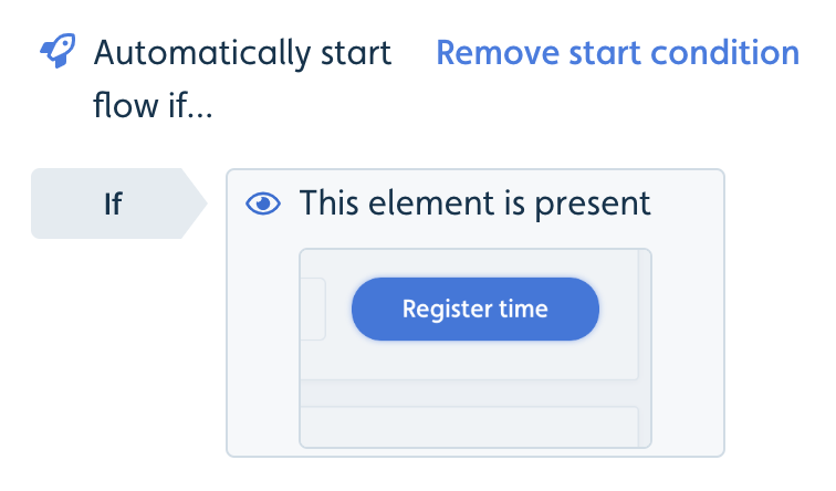 Auto-start when element is present