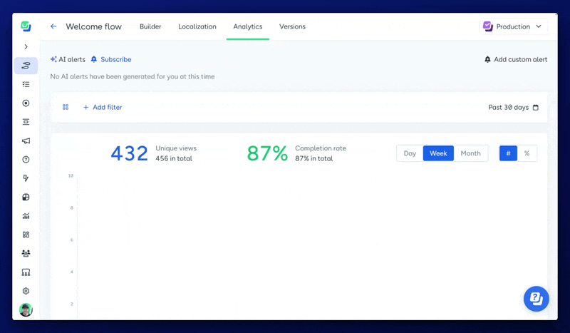 Animated GIF of FlowAI Insights - showing an insight and then fixing the issue