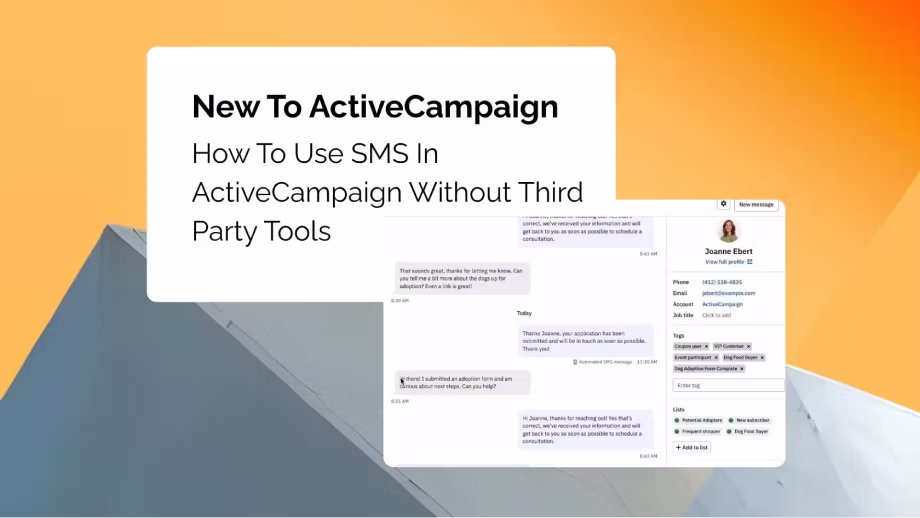 How to Use SMS in ActiveCampaign Without Third-Party Tools