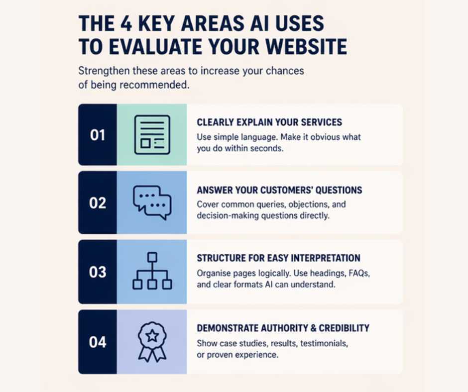 4 key areas AI uses to evaluate your website