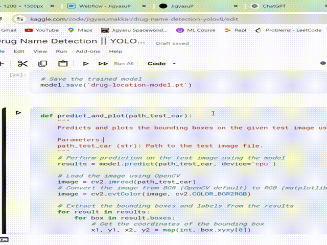 Drug Name Detection YOLOv8