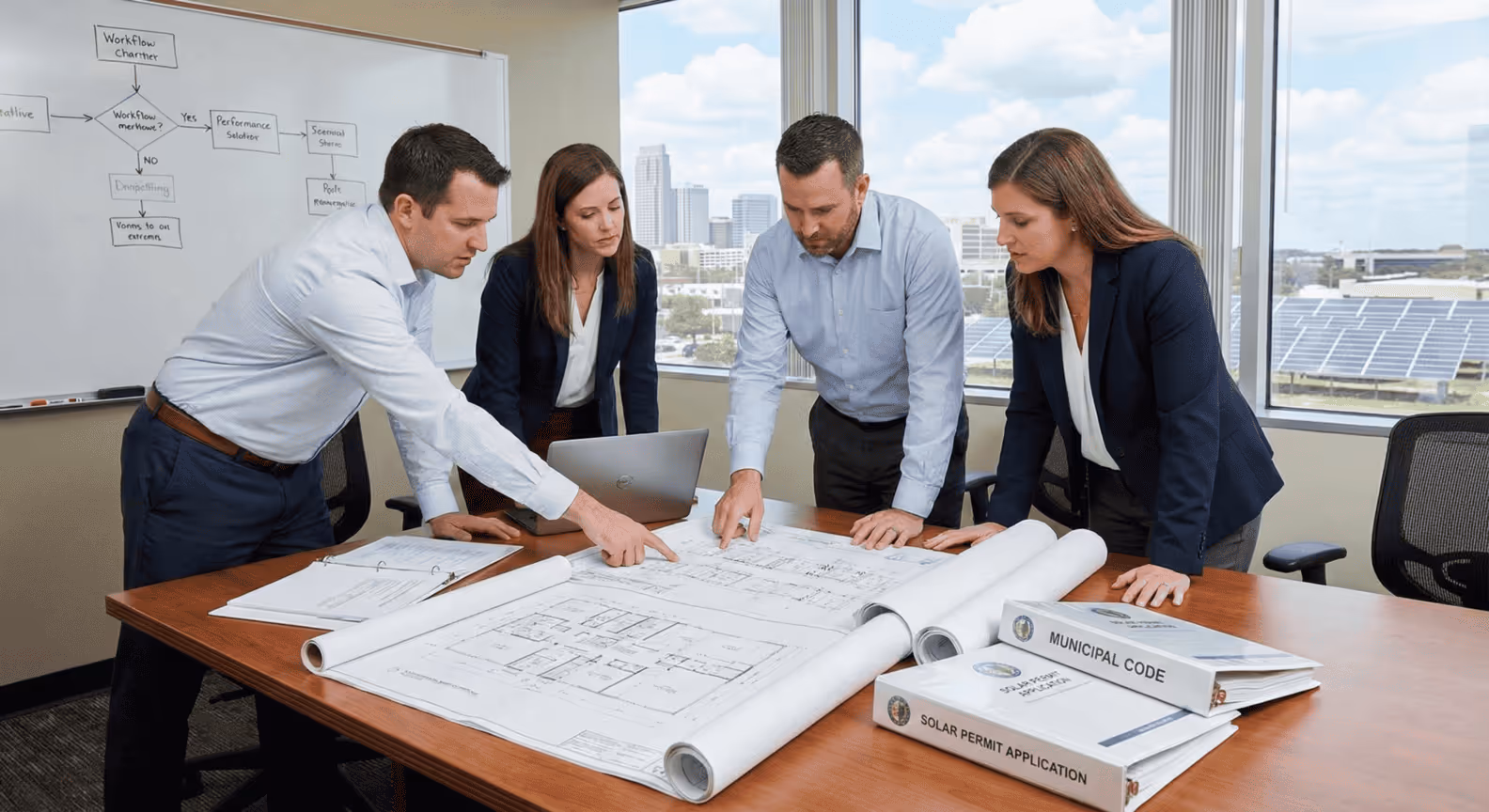 team work for solar permit process