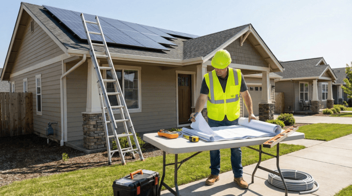 engineer checking permits