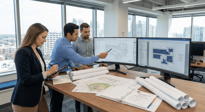 small team in the office