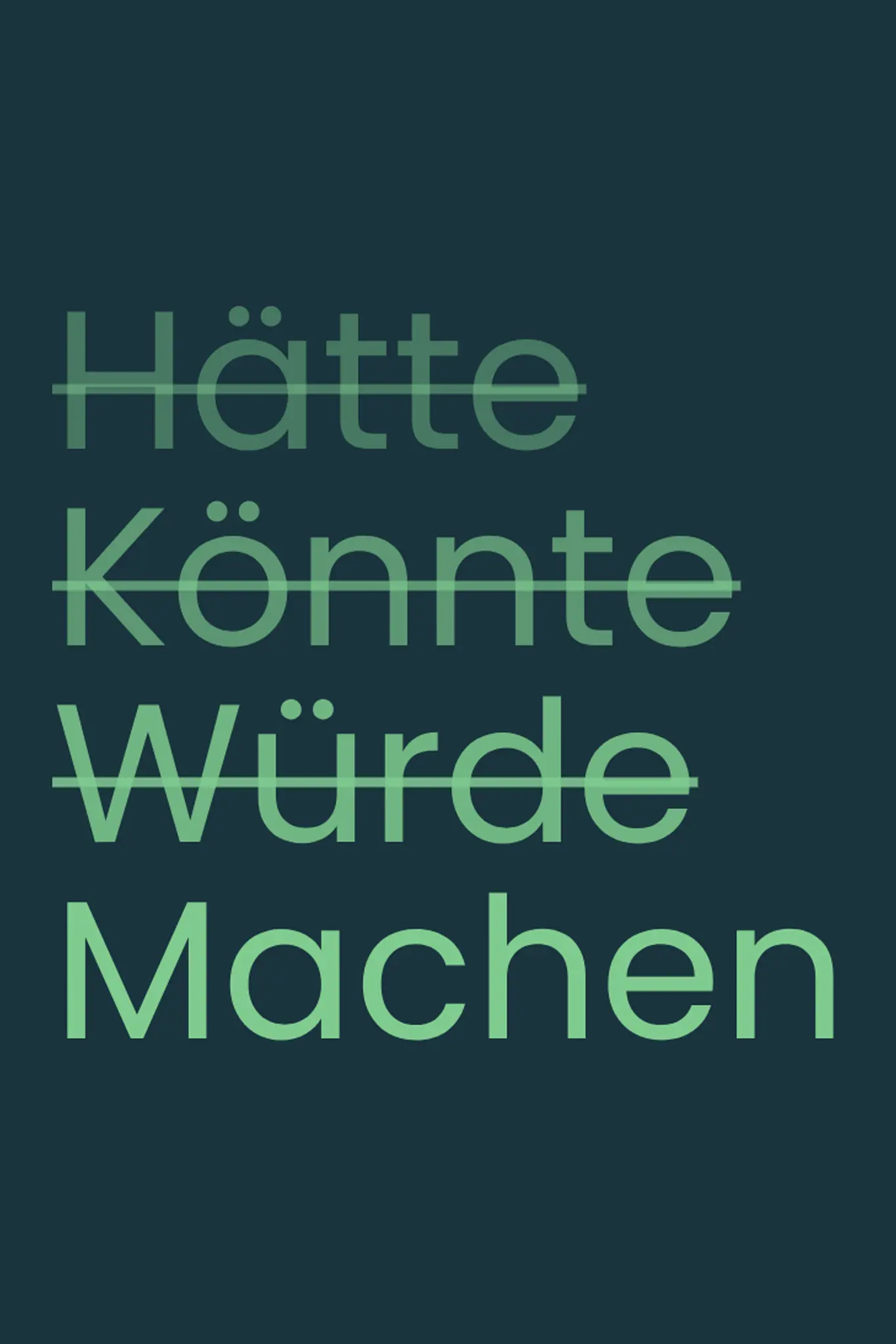 Hätte könnte würde machen