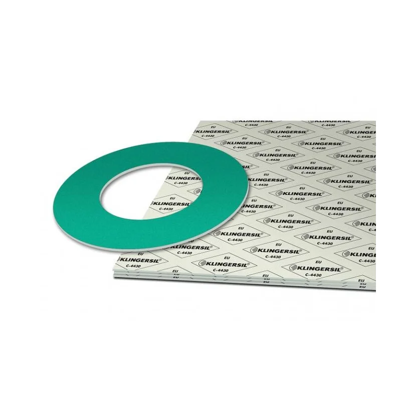 KLINGERSIL C-4430 gasket sheet with cut gasket ring