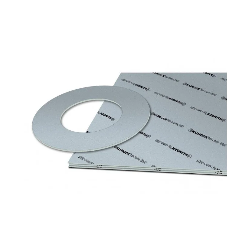 KLINGER Top-Chem 2000 grey PTFE gasket sheet with cut gasket ring