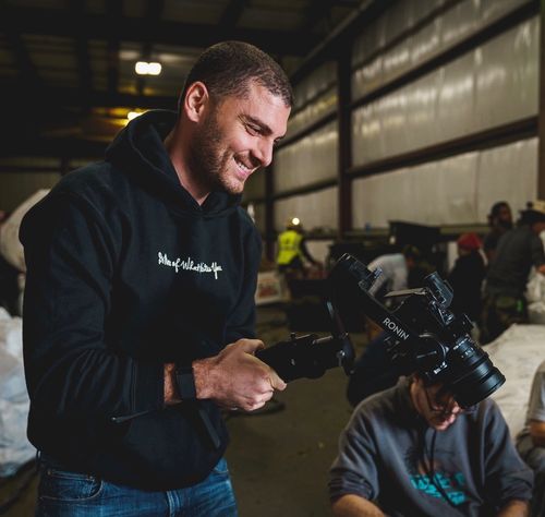 Domenick Cucinotta smiling with gimbal