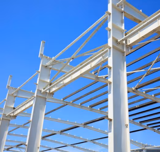 steel beams and framing