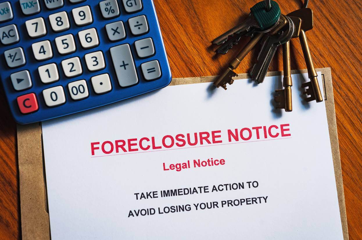 foreclosue notice reading take immediate action to avoid losing your property